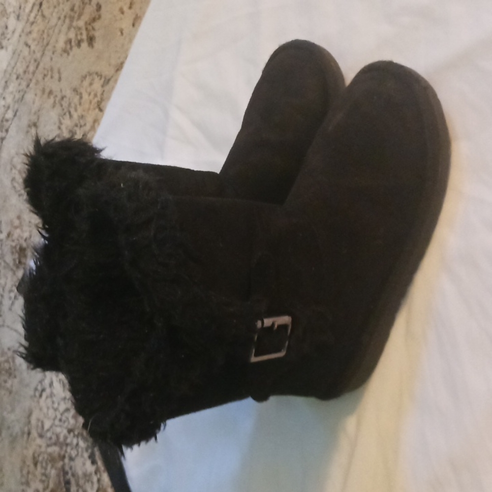Black, Children's Place, fur lined boots